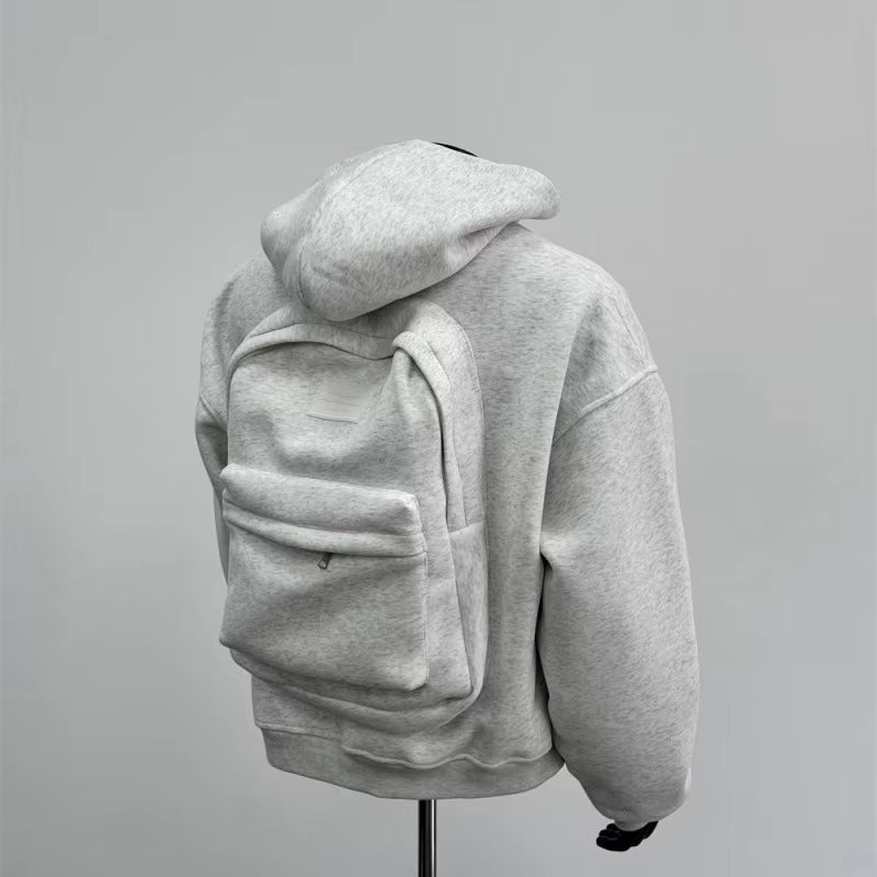 Julian's Menswear M Gray Men's Heavyweight Cotton Zip-Up Hoodie - Warm & Durable