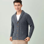 Gray Men's Cashmere Wool V-Neck Sweater for Lasting Warmth & Style, Black/Gray/Camel, Sizes M-2XL Julian's Menswear