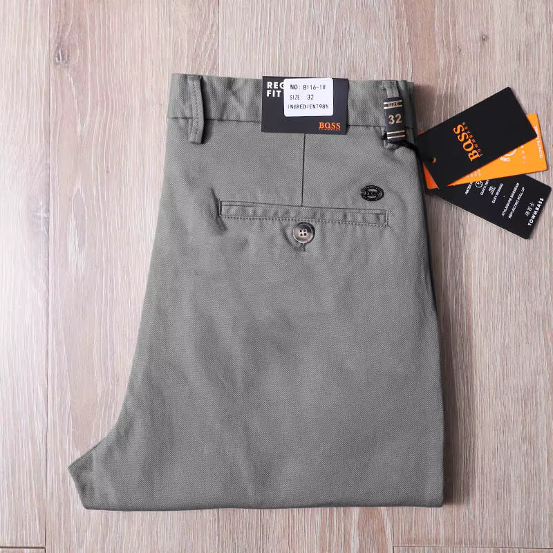 Julian's Menswear 31 Gray Men's Cotton Blend Chino Pants - Versatile and Comfortable for Effortless Style