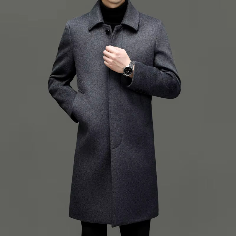 Julian's Menswear M Gray Men's Wool Blend Casual Winter Coat