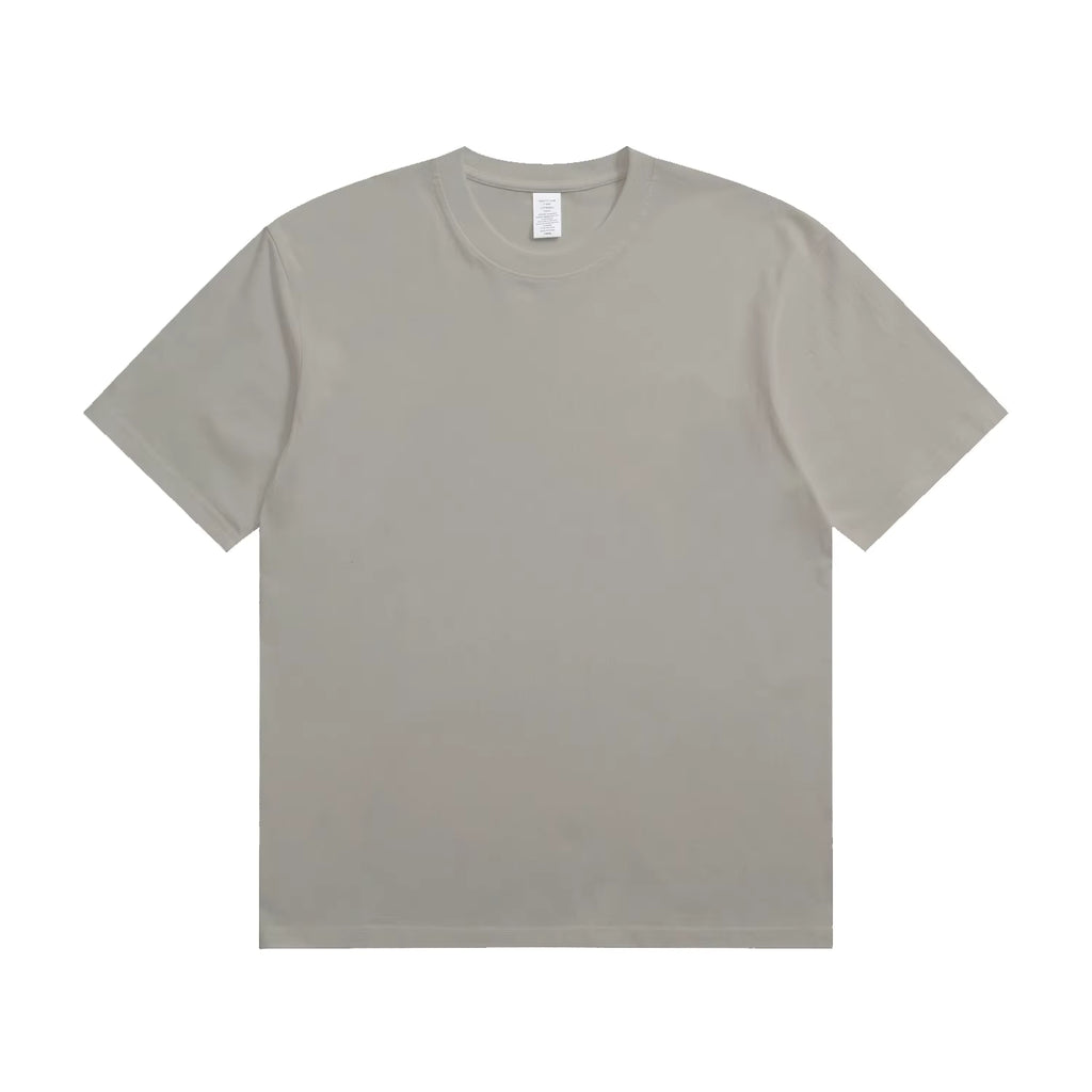 Julian's Menswear S Greige Men's Quality Heavyweight Cotton T-Shirt | Classic Fit O-Neck Shirt