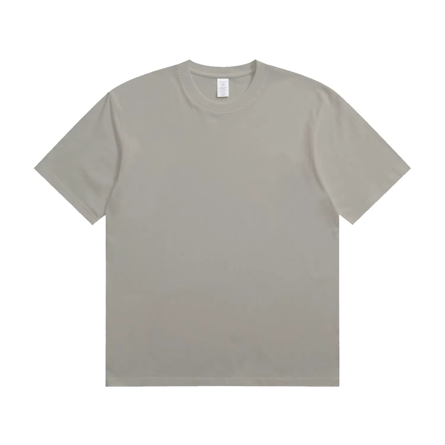 Julian's Menswear Greige Premium Heavyweight Cotton T-Shirt | 230GSM Men's Tee | Classic Fit O-Neck Shirt