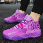 Men's Basketball Shoes - Breathable Microfiber High Top