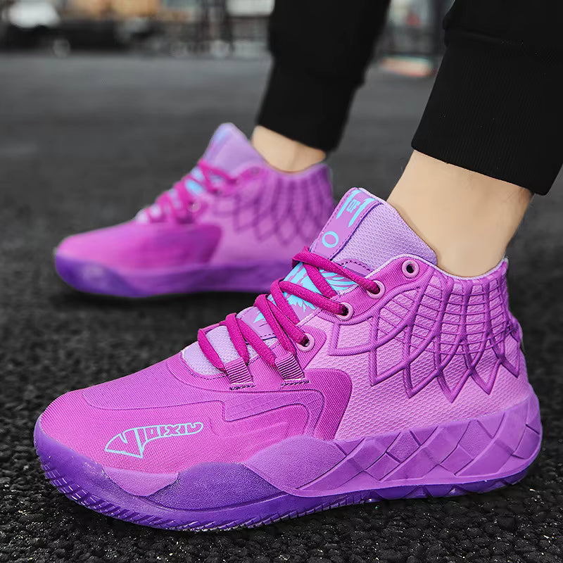 Men's Basketball Shoes - Breathable Microfiber High Top