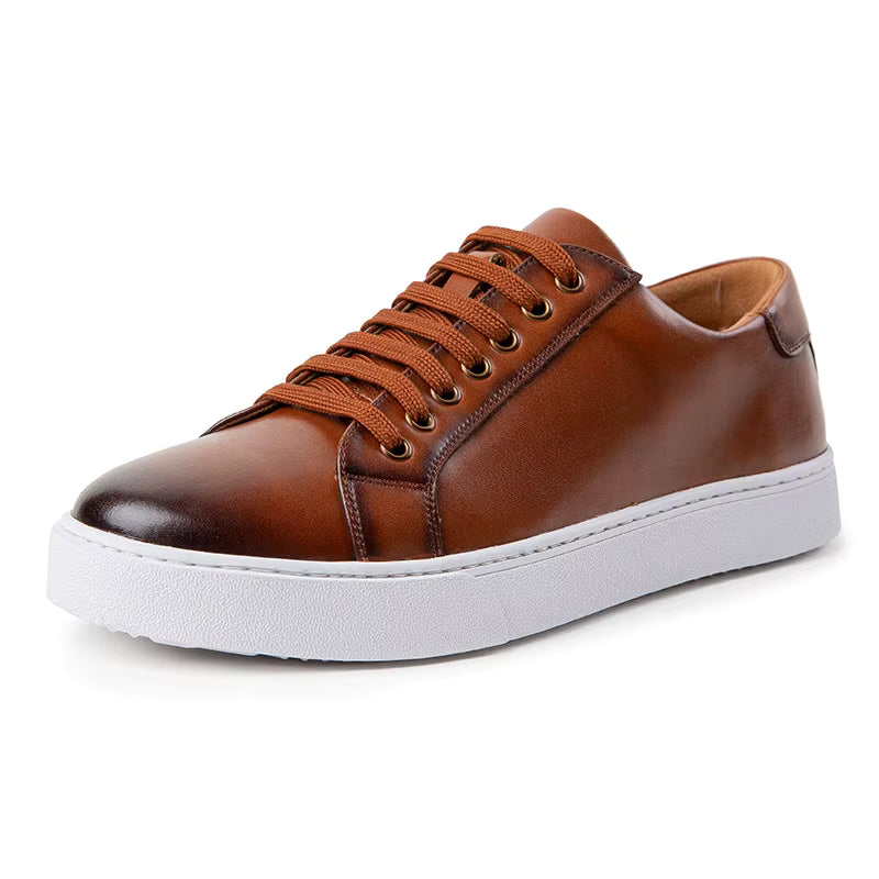 Men's Smart Casual Leather Sneakers - Stylish Hybrid Oxford Comfort Shoes