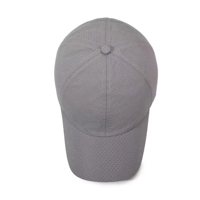Summer Quick-Dry Baseball Cap for Outdoor Sports Simple Versatile Hat Large Head Circumference Sun Protection for Men Hiking