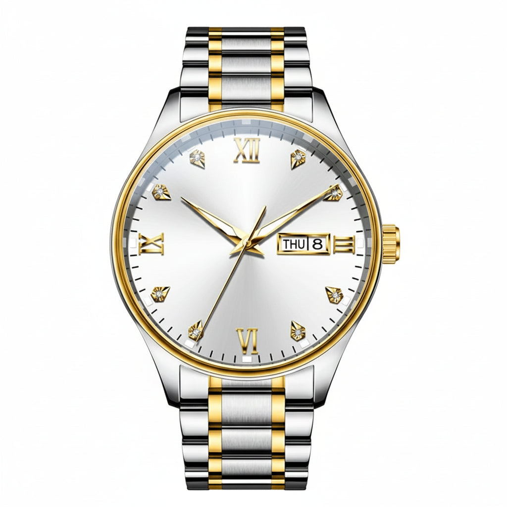 OLEVS 9955 Men's Automatic Mechanical Watch - Luxury Stainless Steel Waterproof Business Watch