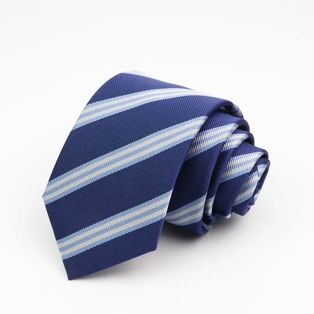New Classic Men's Ties 7cm Striped Standard Tie for Man Formal Business Luxury Wedding Party Dress Neckties Gift