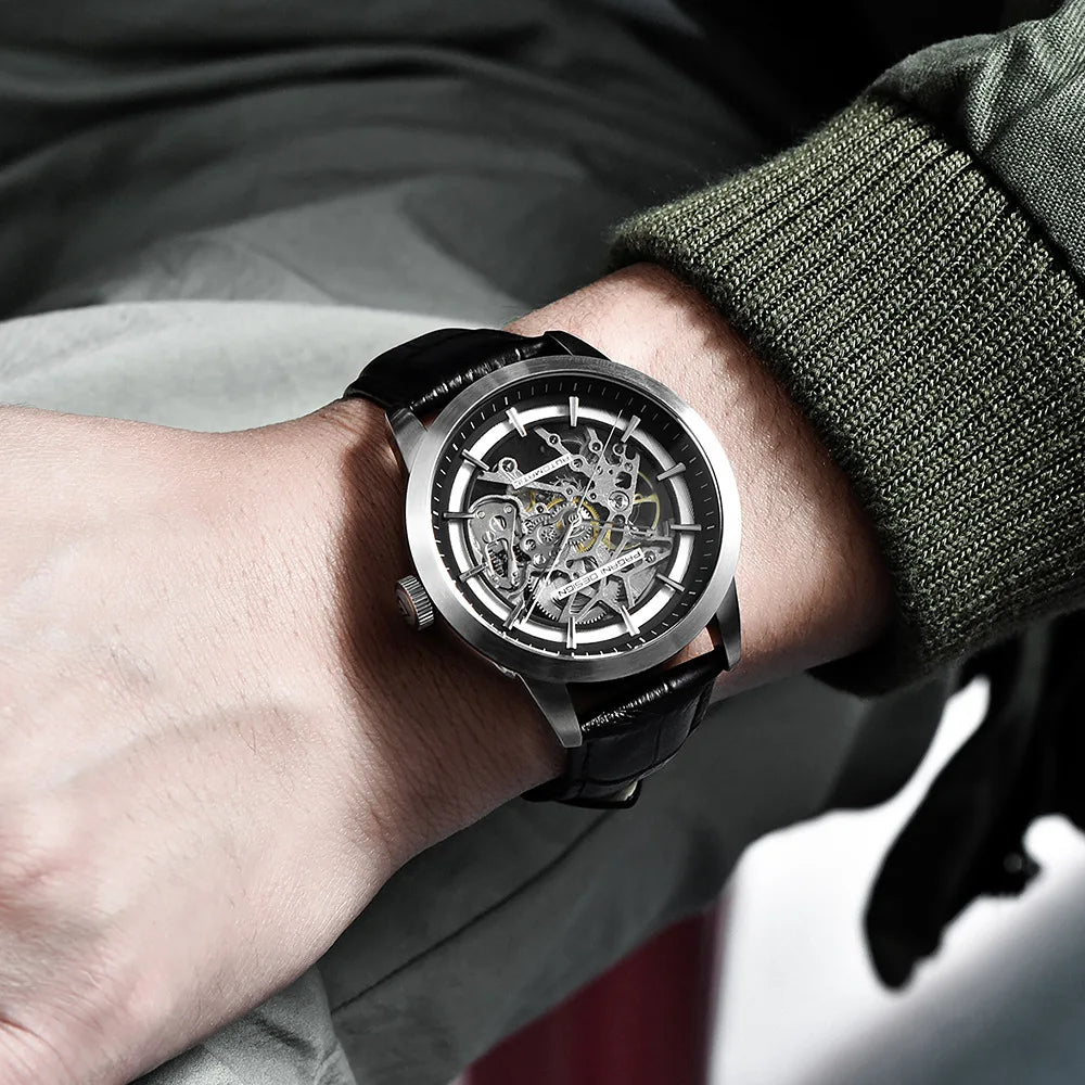 PAGANI DESIGN Mens Watch Skeleton Hollow Mechanical Watch Wrist Luxury Automatic Watches for Men Chronograph High Quality Clock