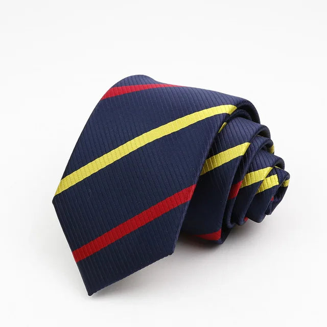 New Classic Men's Ties 7cm Striped Standard Tie for Man Formal Business Luxury Wedding Party Dress Neckties Gift