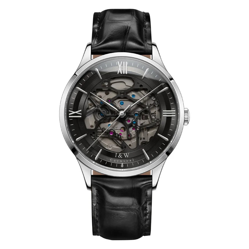 Carnival Skeleton Mechanical Watch - Luxury Sapphire Crystal Automatic Men's Timepiece