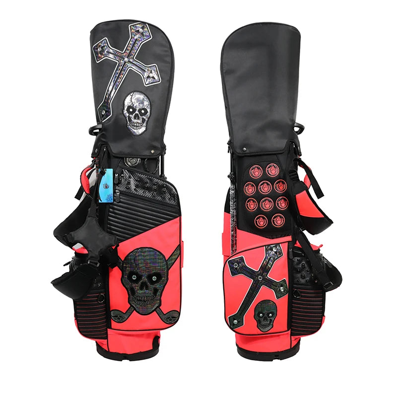 2024 New Design Factory Quick Delivery From Stock Colorful Golf Stand Bag PU Leather Waterproof Golf Bags