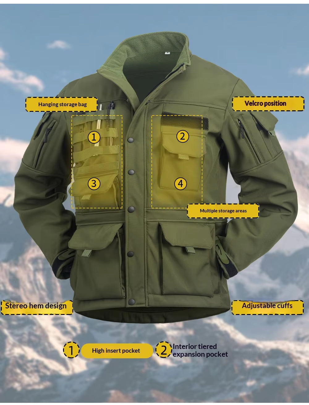 Men's Stand Collar Tactical Jacket