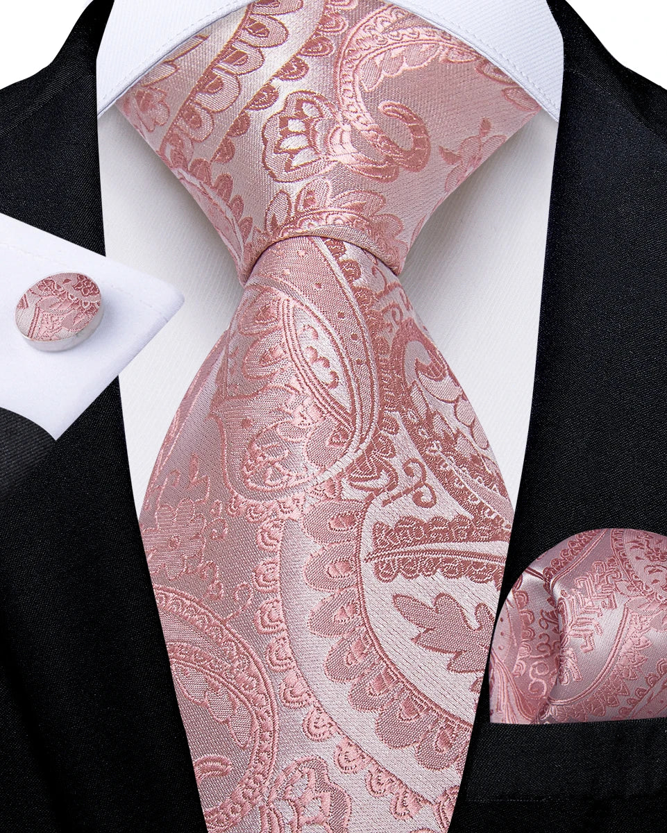 Free Shipping Men's Ties Pink Kinds Solid Color Silk  Party Wedding NeckTies