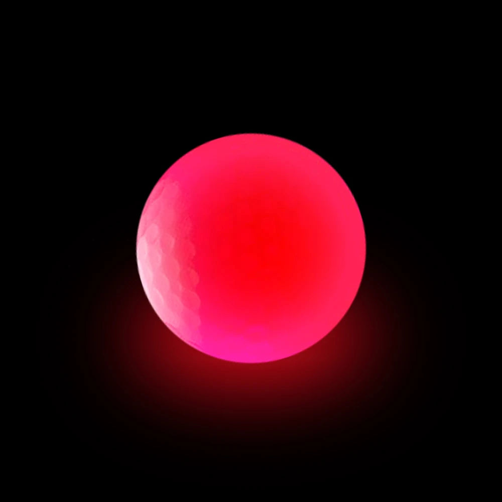 High Quality Custom Logo Golf Ball Glowing Practice Ball 2/3/4 Layers Mixed Color Light up Flashing Glowing Led Golf Balls