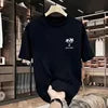 Men's T-shirt Summer Sports New Fashion Loose Cotton Tops Short Sleeve Print Casual O-neck Simple Design Men T-shirt
