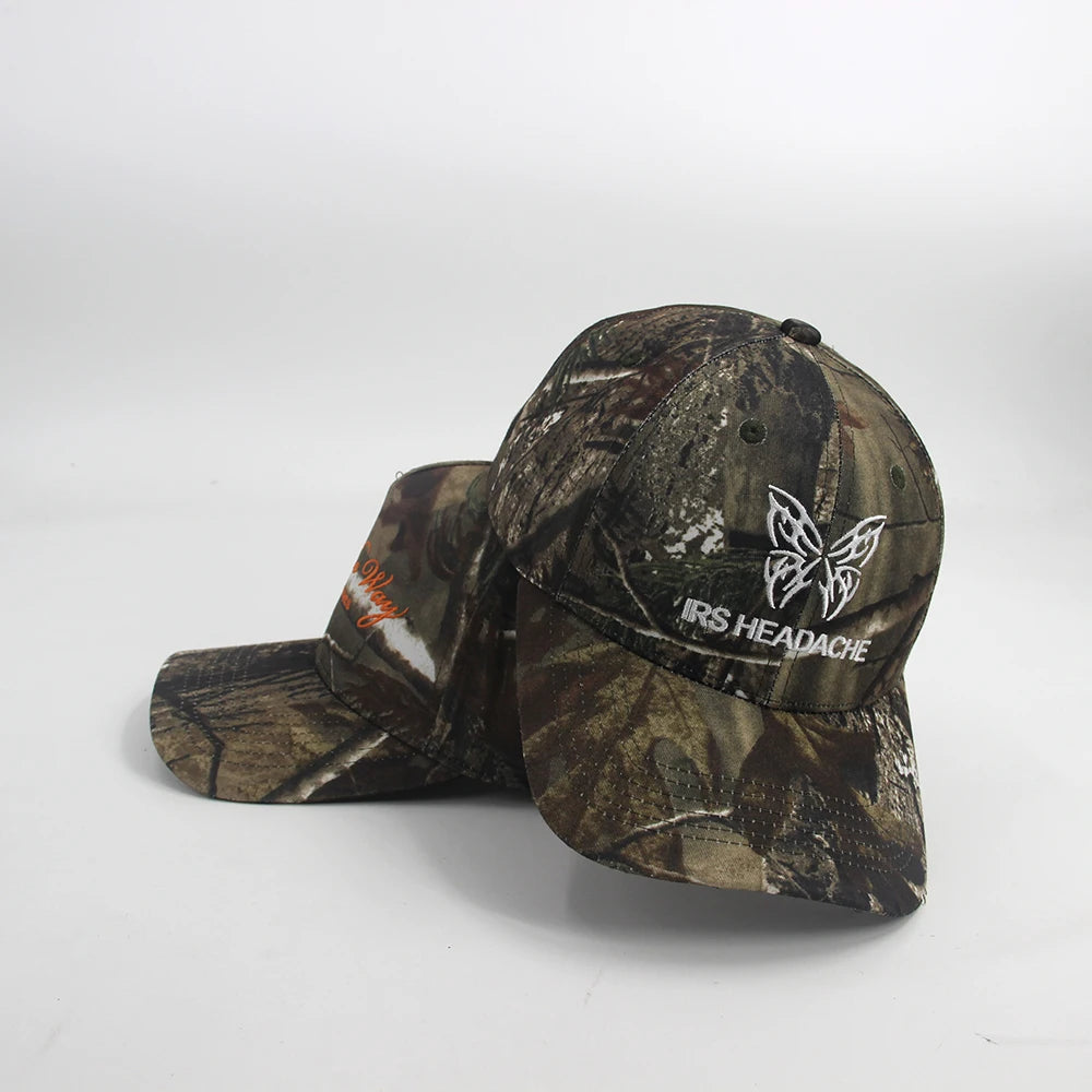 Unisex Camouflage Hat Camo Fishing Baseball Cap Sunscreen Quick Drying Printed Hunting Cap Digital Print Polyester Baseball Cap