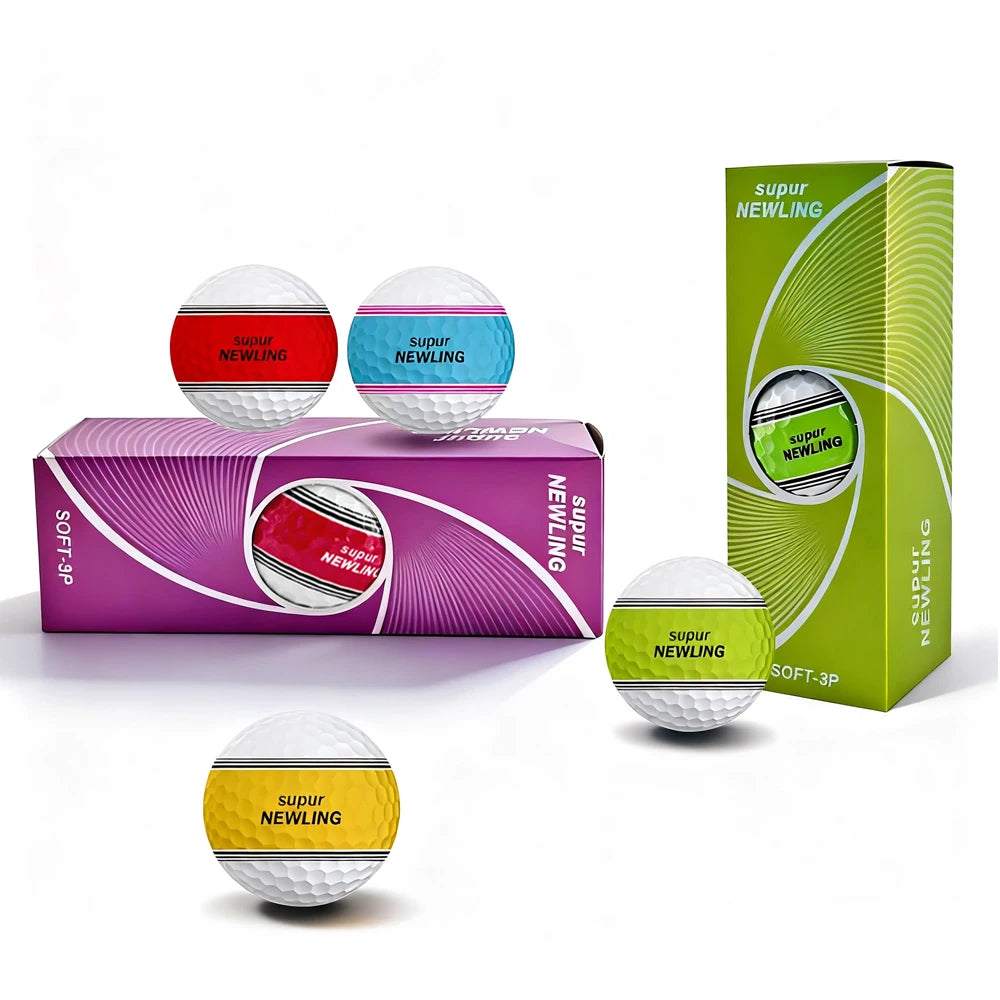 Customized Gift Box Packaging High Quality Super Long Distance 360 Degree Putting Three Line Alignment 2/3/4/5 Piece Golf Balls