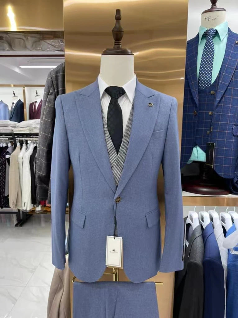 Real Mens Suits Blazers Groom Groomsmen Wedding/Prom/Dinner 3 Pieces ( Jacket +Waistcoat+Pants) MS530