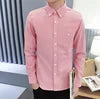 MAA 186  men's casual collar with fashionable solid color and double row buttons for summer short sleeves  KIN312-01-10