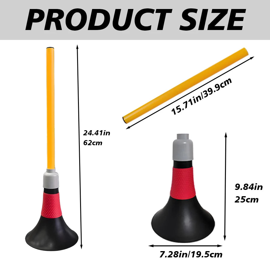 A Trumpet-shaped Flagpole Bucket, with a Flagpole Attachment at the Top. Agile Training Has Multiple Applications