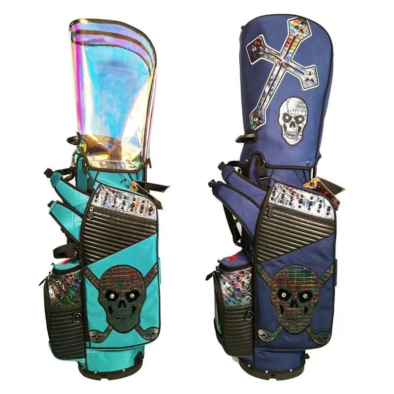 2024 New Design Factory Quick Delivery From Stock Colorful Golf Stand Bag PU Leather Waterproof Golf Bags