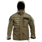 Men's Army Green Stand Collar Tactical Jacket - 100% Nylon Winter Outerwear | Julian's Menswear