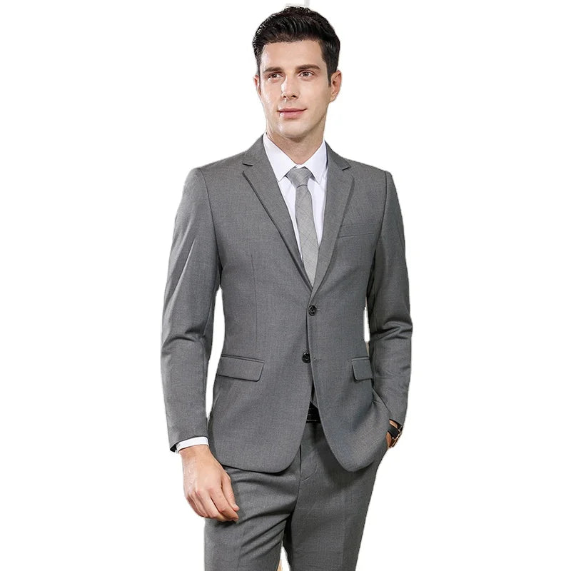 TTT-9696-T-Wholesale Two Business Suit Wedding Men Suits Bank Office Workwear Men's clothing Formal Male Blazers High-quality