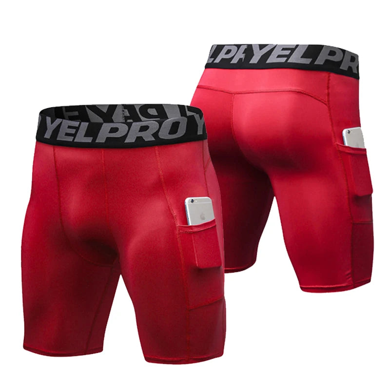 Wholesale Blank 3D Men's Compression Fitness Shorts Pants Basketball Base Layer Skin Tights Jogger Sports Running Casual Shorts