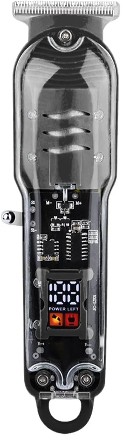 Transparent Electric Men's Beard Trimmer Cordless Hair  Adjustable Limiting Comb Household Electric Hair Trimmer Kit