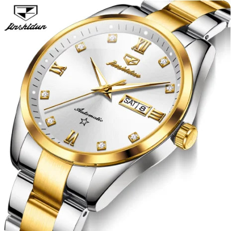 Men's Automatic Mechanical Watch - Luminous Luxury Timepiece with Calendar