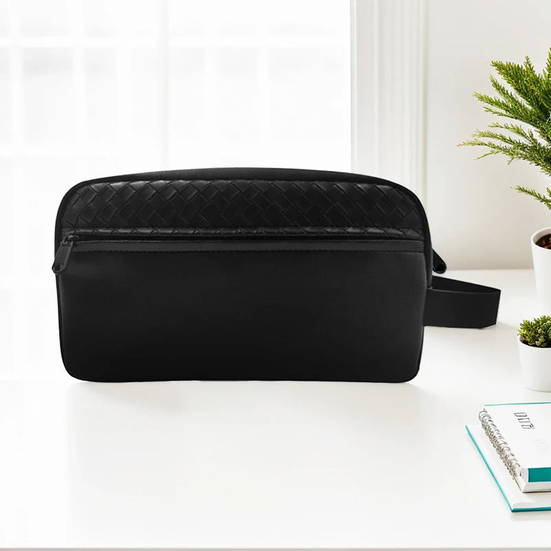 Golf Bags for Men Golf Products Mesh Clutch Travel Bags Black Geometric Men's Messenger Sport Bags PU Leather Clutch