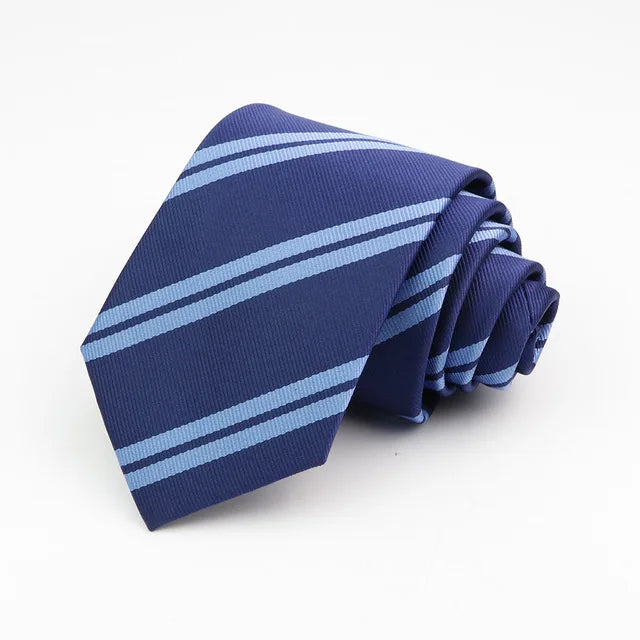 New Classic Men's Ties 7cm Striped Standard Tie for Man Formal Business Luxury Wedding Party Dress Neckties Gift