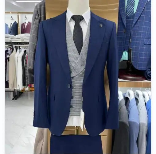 Real Mens Suits Blazers Groom Groomsmen Wedding/Prom/Dinner 3 Pieces ( Jacket +Waistcoat+Pants) MS530