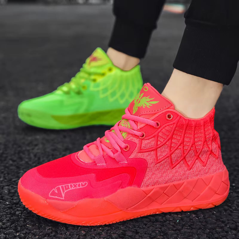 Men's Basketball Shoes - Breathable Microfiber High Top