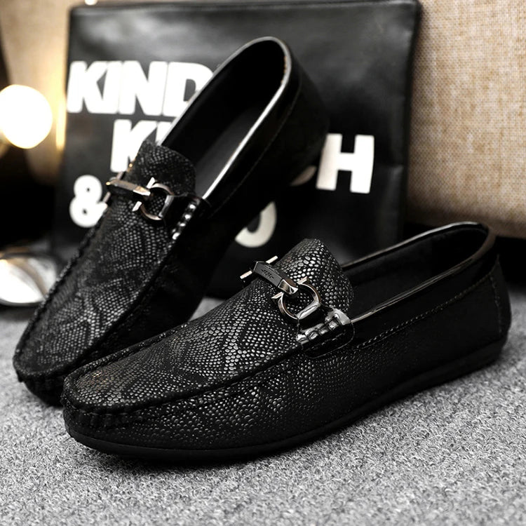 Y Manufacture Beanie Shoes Men's Low-top Slip-on Shoes Black Breathable Loafers Soft Business Casual Shoes for Men