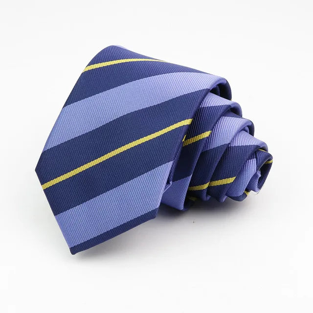 New Classic Men's Ties 7cm Striped Standard Tie for Man Formal Business Luxury Wedding Party Dress Neckties Gift