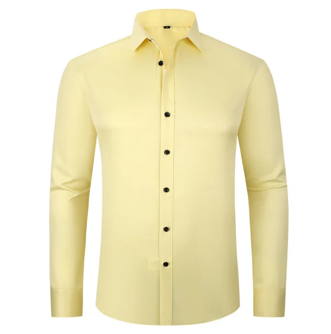 PINK2  Four sided elastic shirt for men, simple business thin shirt for Men's Shirts  K99D6-01-30