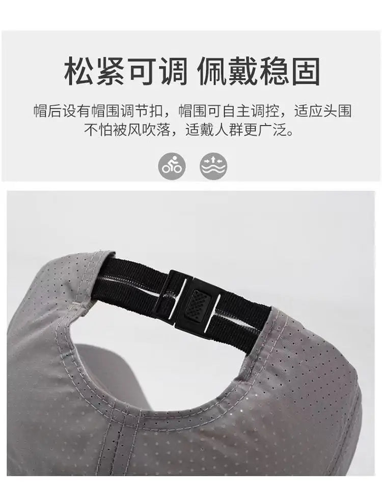 Summer Quick-Dry Baseball Cap for Outdoor Sports Simple Versatile Hat Large Head Circumference Sun Protection for Men Hiking