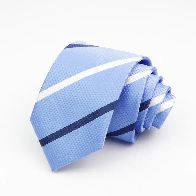 New Classic Men's Ties 7cm Striped Standard Tie for Man Formal Business Luxury Wedding Party Dress Neckties Gift