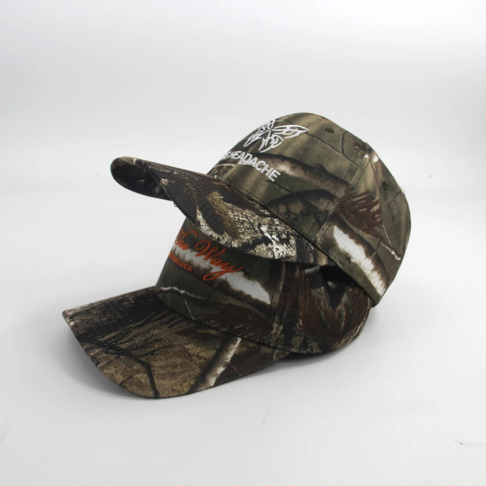 Unisex Camouflage Hat Camo Fishing Baseball Cap Sunscreen Quick Drying Printed Hunting Cap Digital Print Polyester Baseball Cap
