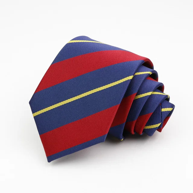 New Classic Men's Ties 7cm Striped Standard Tie for Man Formal Business Luxury Wedding Party Dress Neckties Gift
