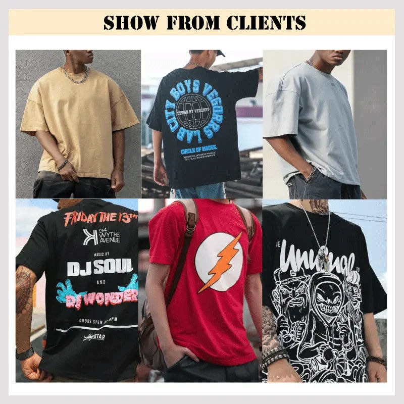 TTT-9999-T-Custom Heavyweight Short Sleeve Men's T-shirts High Quality Blank Plain Oversized Drop Shoulder T Shirt For Men