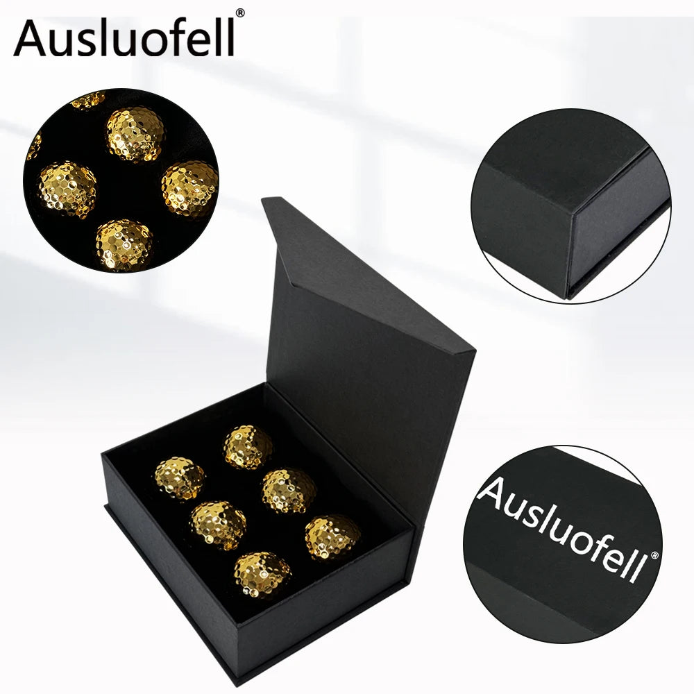 Custom Sarin Synthetic Rubber Durable Gold-plated Golf Ball Gift Wholesale Two Layer Golf Balls