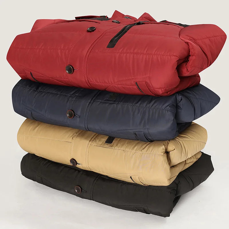 New Style Winter Jackets Men's Coats Male Parkas Casual Thick Outwear Hooded Fleece Jackets Warm Overcoats Mens Clothing
