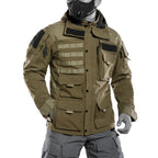 Men's Green Stand Collar Tactical Jacket 100% Nylon Winter Outerwear | Julian's Menswear