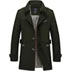 2025 Autumn Winter Men's Business Windbreaker Long Trench Coats Jacket Stand Collar Thin Thickness Hot Selling