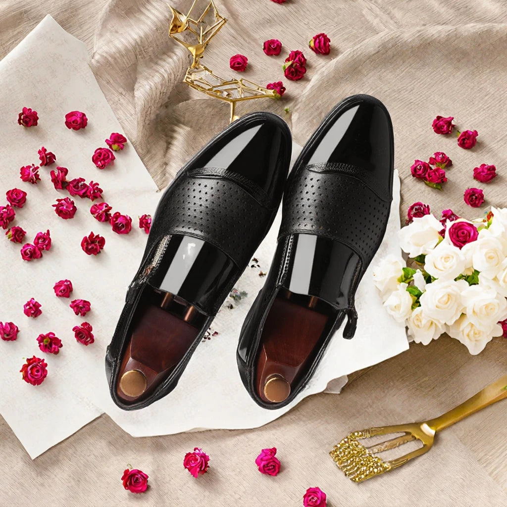 SF2405F   Four Seasons New Men's Business Breathable Leather Shoes with EVA Insole Autumn/Winter Hollow Out Set