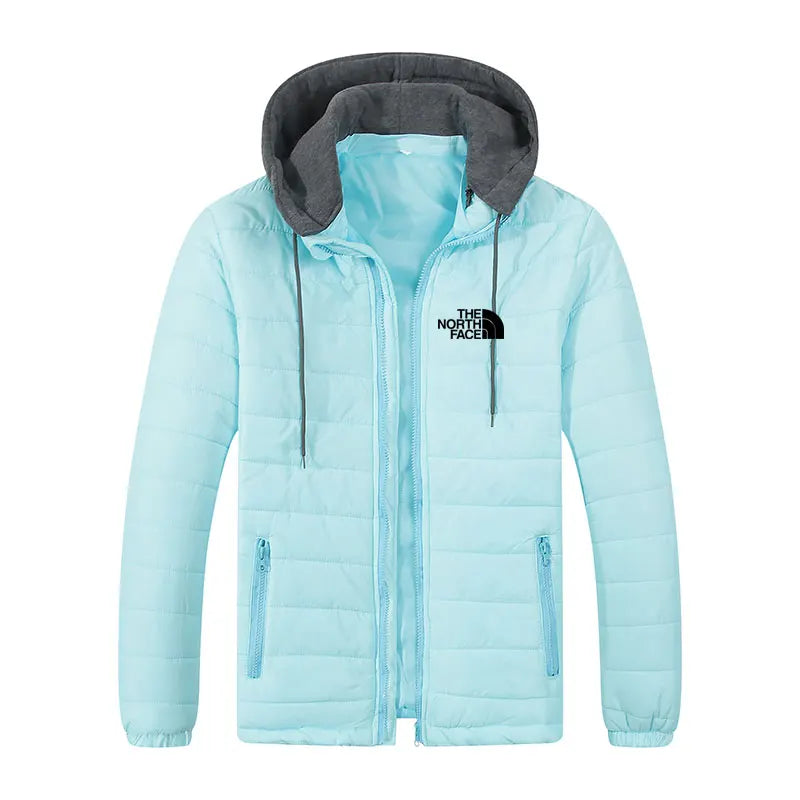 2025 Autumn Winter World Rally Championship WRC Print Fashion Hooded Cotton-padded Jackets Men's Casual Solid Color Zipper Coats