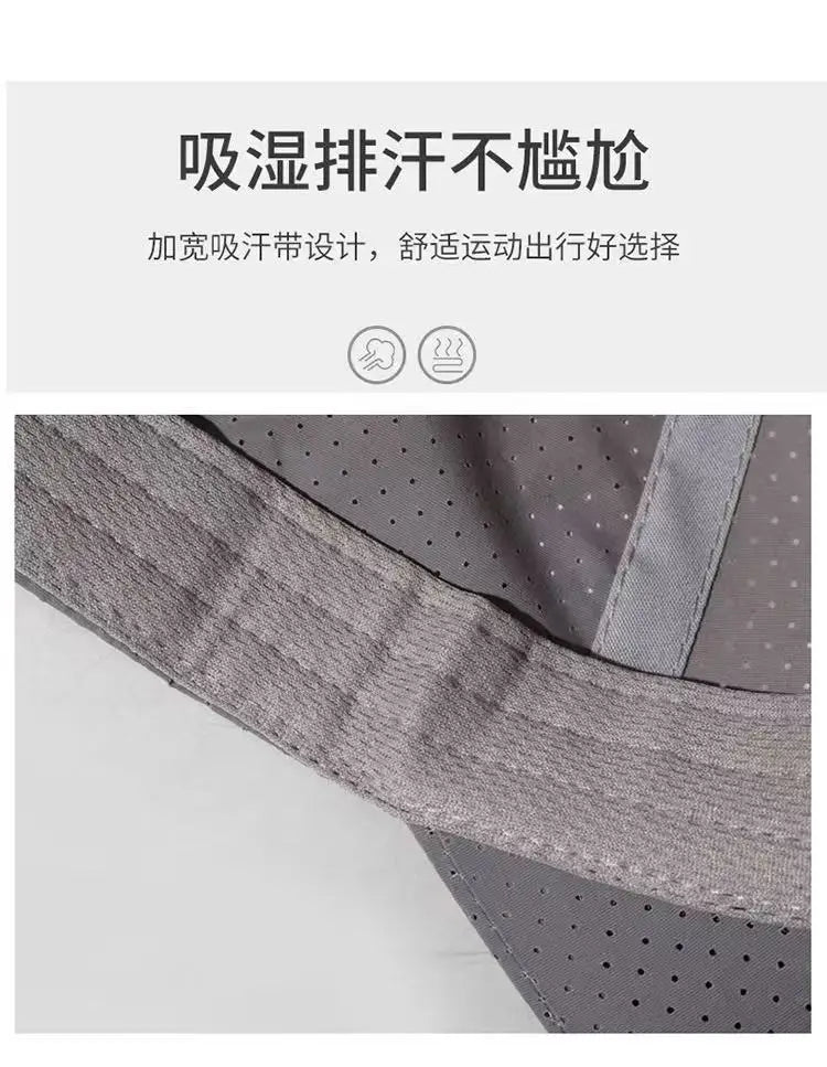 Summer Quick-Dry Baseball Cap for Outdoor Sports Simple Versatile Hat Large Head Circumference Sun Protection for Men Hiking